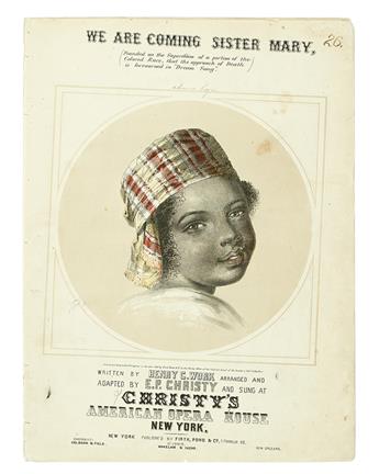 (MUSIC--MINSTRELSY.) Large collection of sheet music including: Original Christy Minstrels * Jim Crow. *